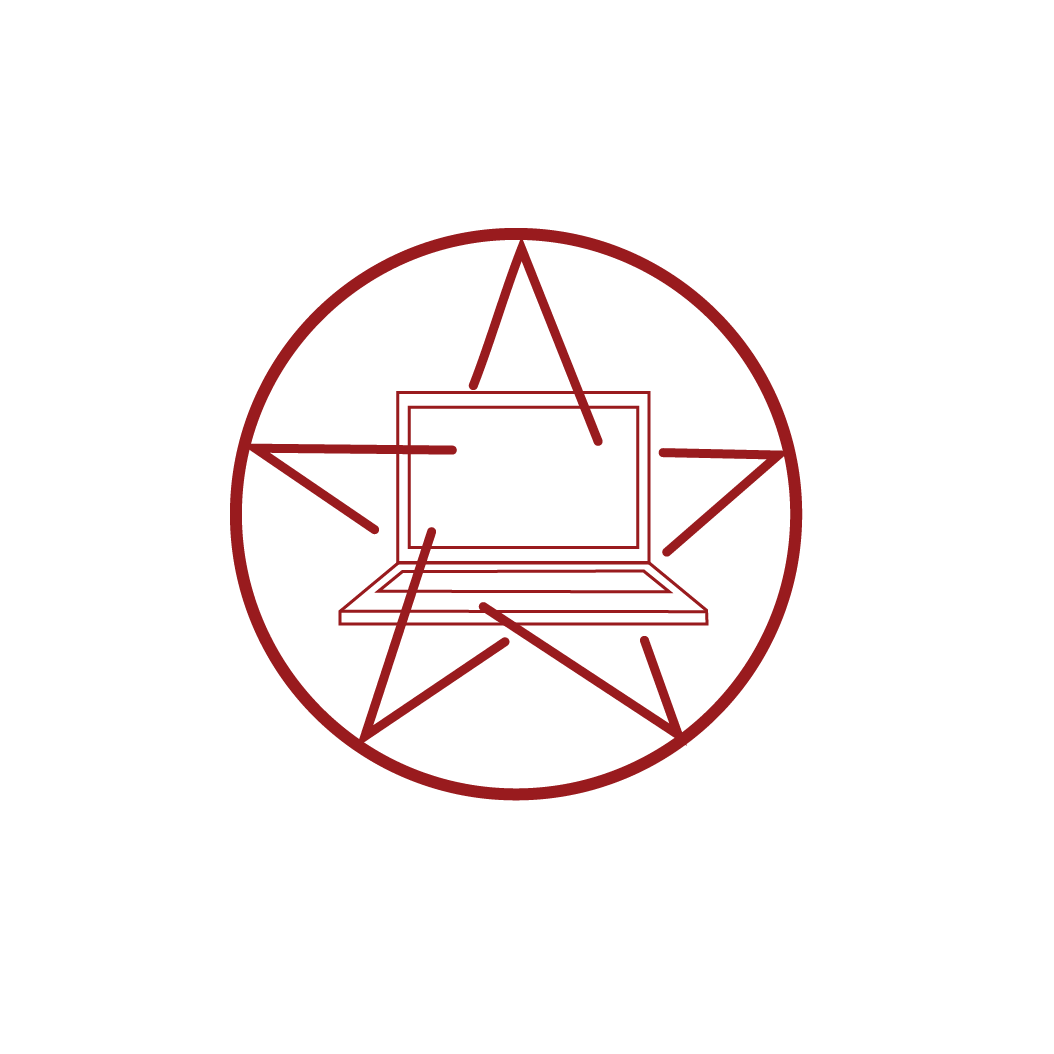 my logo pentacle with a computer in middle
